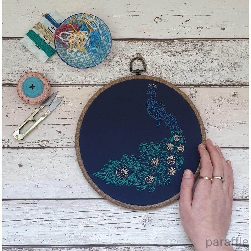 Paraffle Embroidery Pattern Peacock Embroidery Pattern