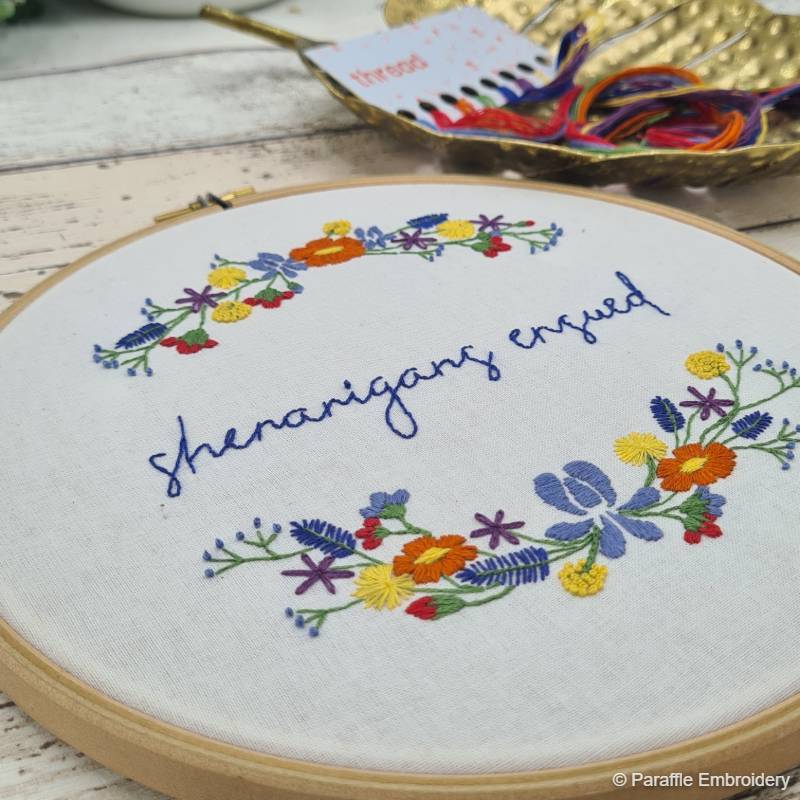 Personalised Floral Embroidery Kit