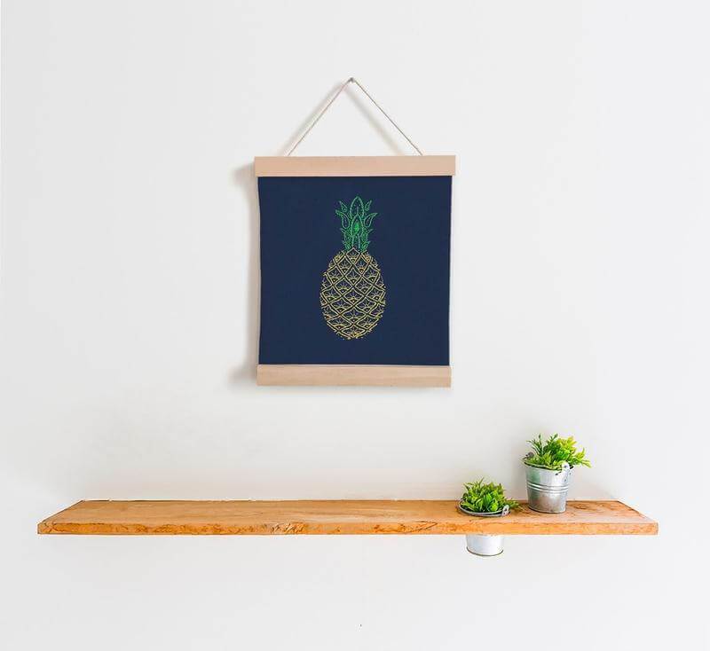 Paraffle Embroidery Banner Embroidery kit Pineapple Banner Embroidery Kit