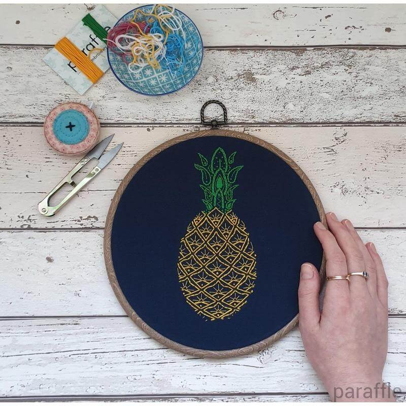 Paraffle Embroidery Pattern Pineapple Embroidery Pattern