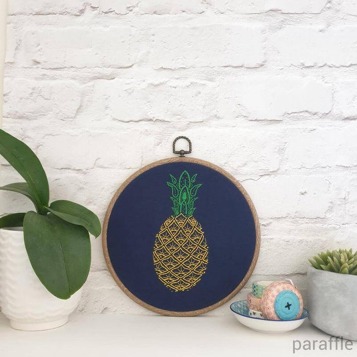 Paraffle Embroidery Pattern Pineapple Embroidery Pattern