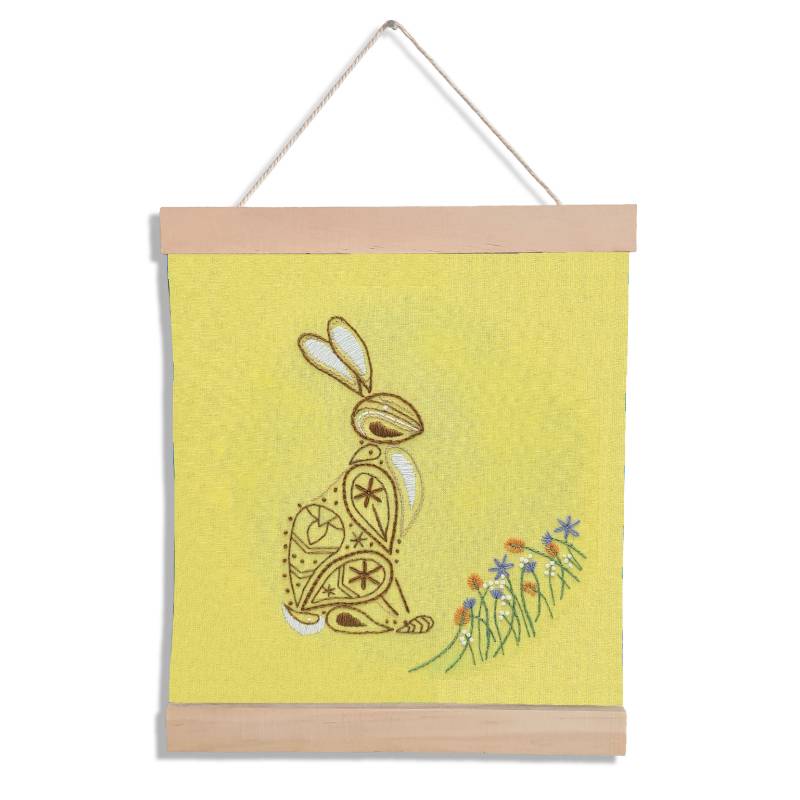 Rabbit Banner Embroidery Kit | Paraffle Embroidery