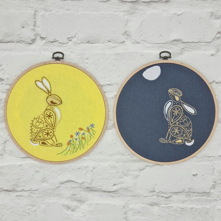 Paraffle Embroidery Pattern Rabbit & Hare Embroidery Patterns