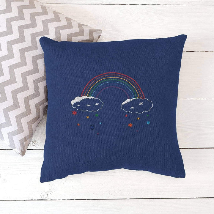 Charity Kits Cushion Embroidery Kit Rainbow Cushion Kit & Pattern