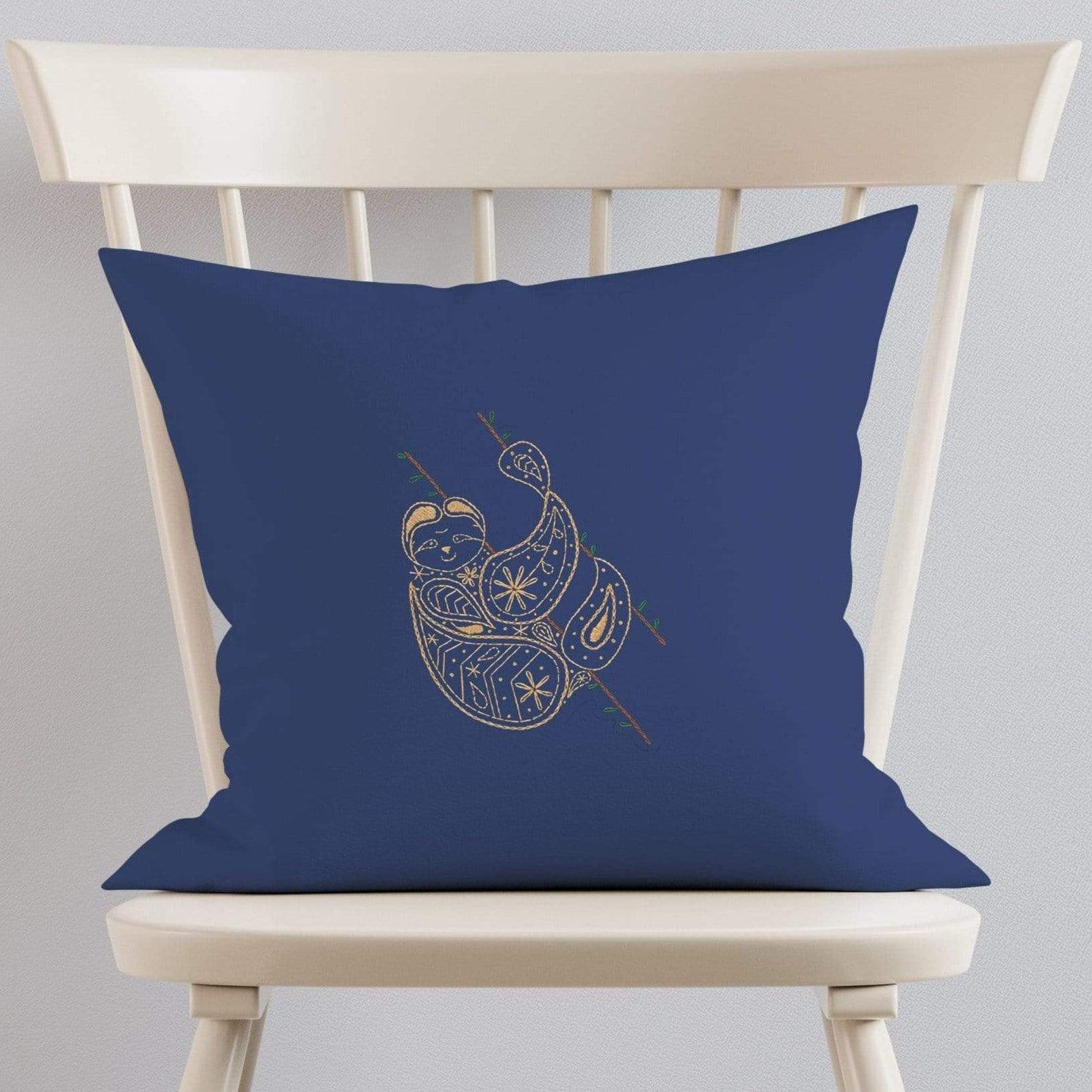 Paraffle Embroidery Cushion Embroidery Kit Sloth Cushion Kit & Pattern