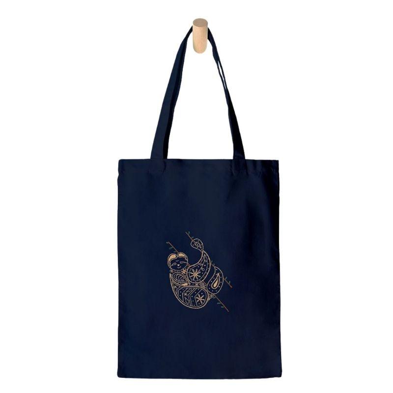 Paraffle Embroidery Tote bag Kit Sloth Tote Bag Kit