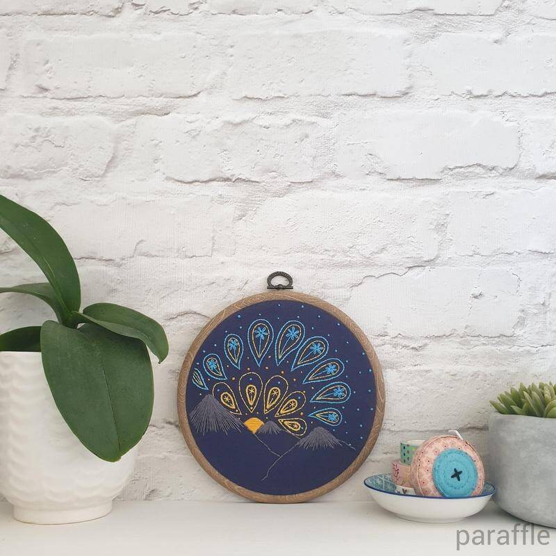 Paraffle Embroidery Pattern Sunrise Embroidery Pattern