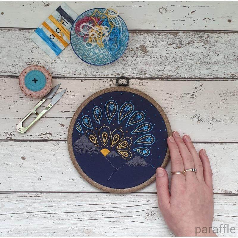 Paraffle Embroidery Pattern Sunrise Embroidery Pattern