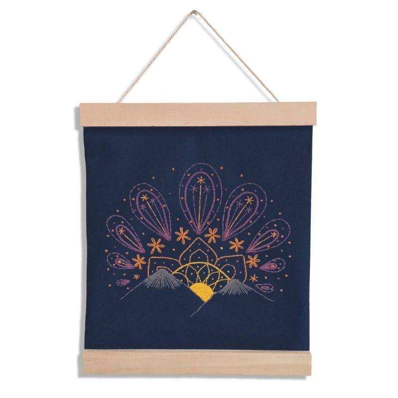 Paraffle Embroidery Banner Embroidery kit Sunset Banner Embroidery Kit