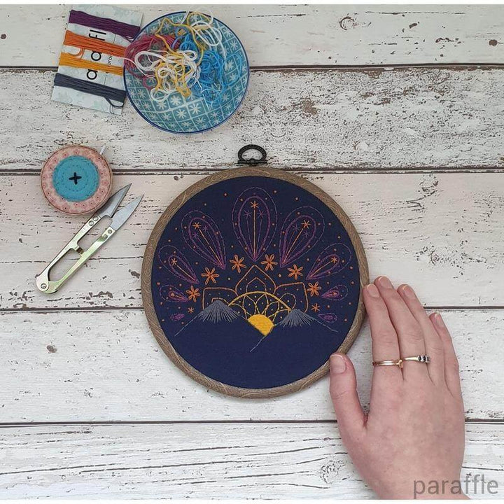 Paraffle Embroidery Pattern Sunset Embroidery Pattern