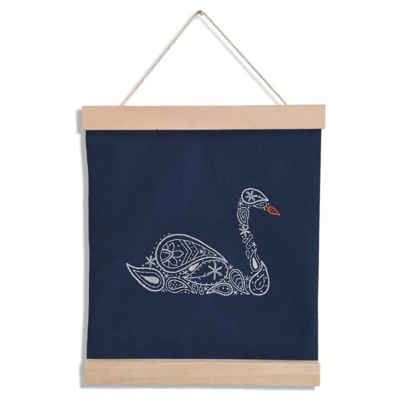 Paraffle Embroidery Banner Embroidery kit Swan Banner Embroidery Kit
