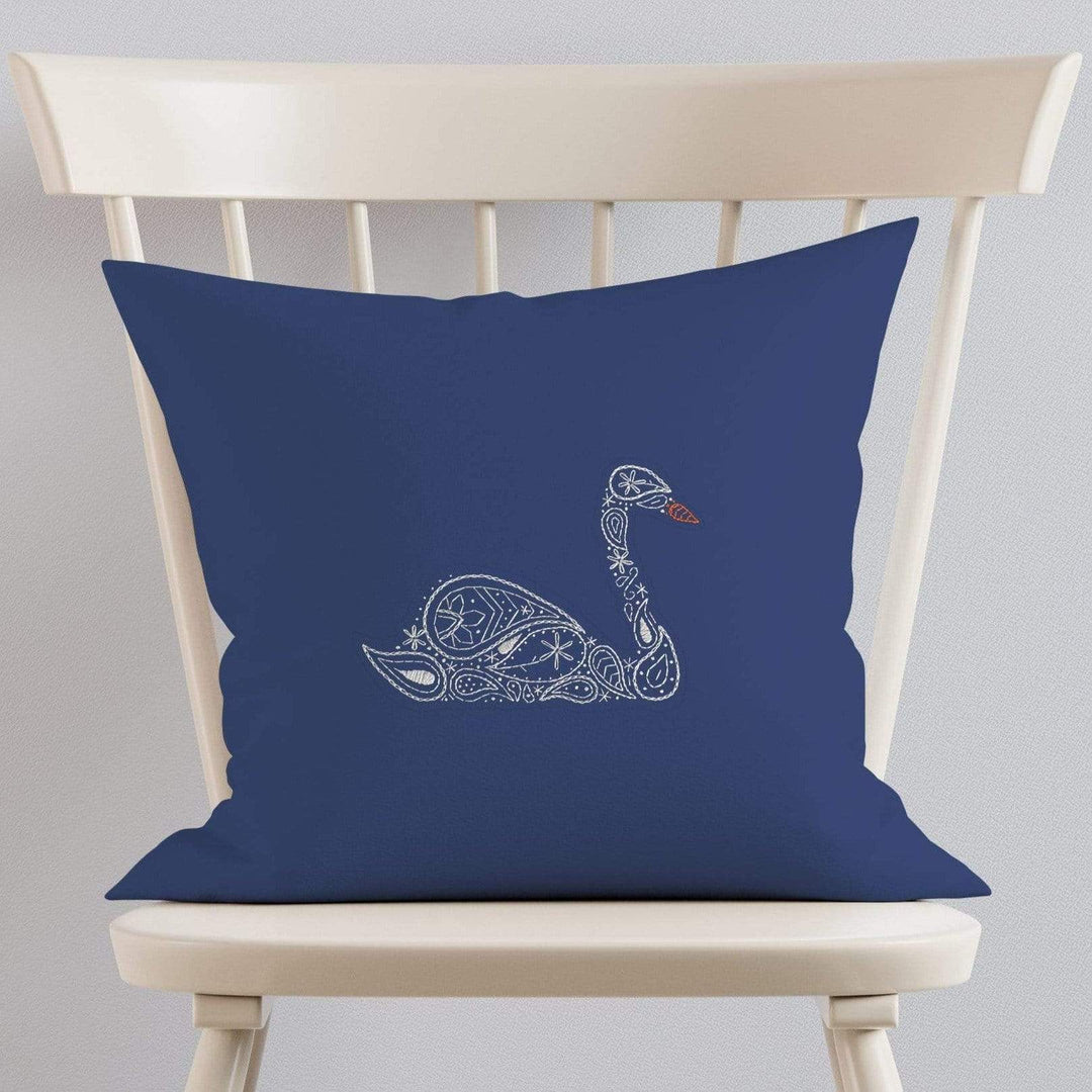 Paraffle Embroidery Cushion Embroidery Kit Swan Cushion Kit & Pattern