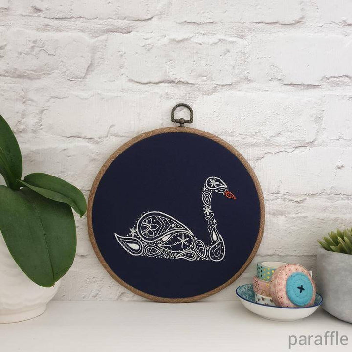 Paraffle Embroidery Pattern Swan Embroidery Pattern