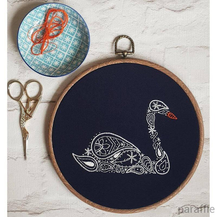 Paraffle Embroidery Pattern Swan Embroidery Pattern