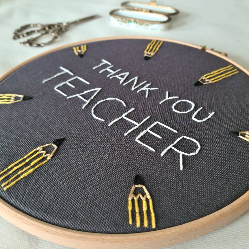 Thank You Teacher Embroidery Kit