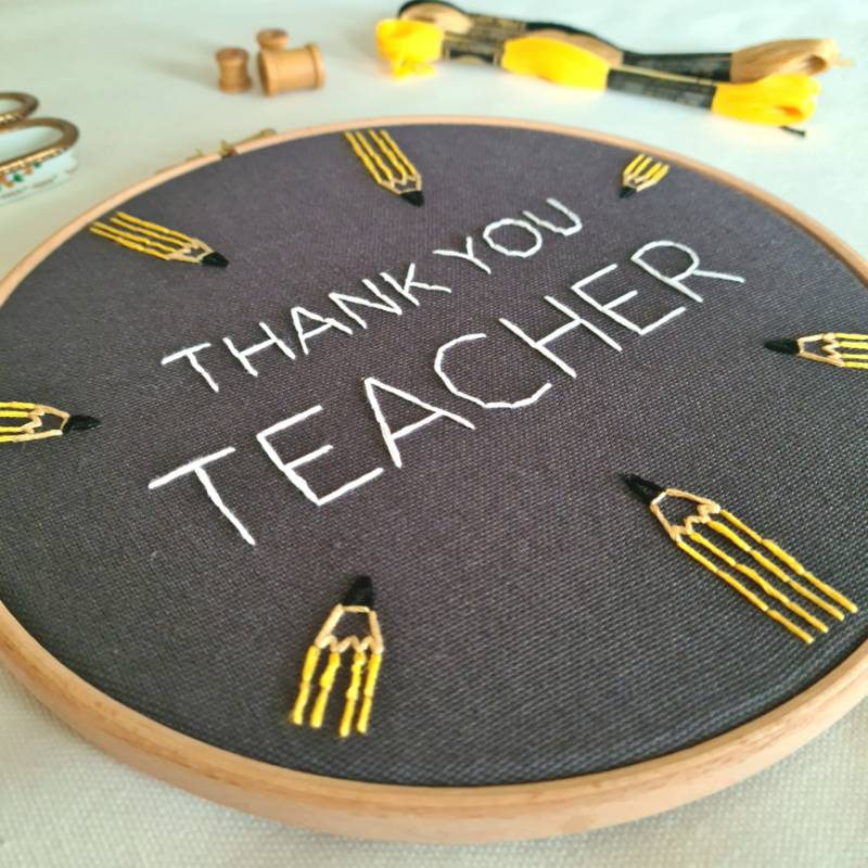Thank You Teacher Embroidery Kit