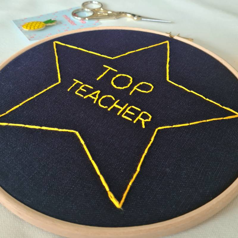 Top Teacher Embroidery Kit