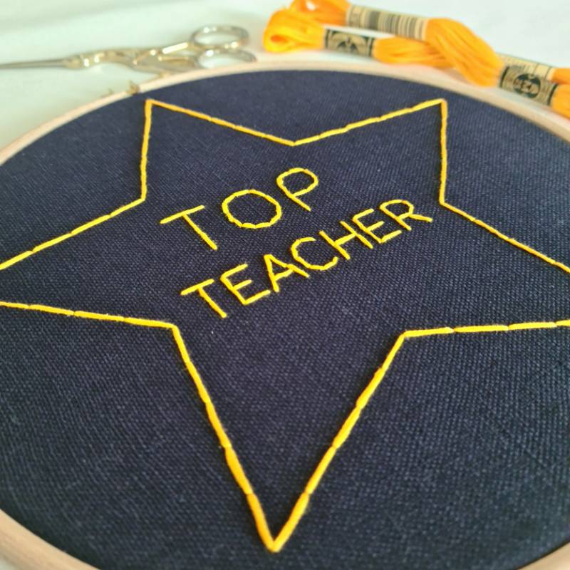 Top Teacher Embroidery Kit
