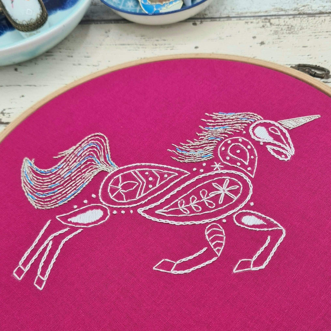 Paraffle Embroidery Pattern Unicorn Embroidery Pattern