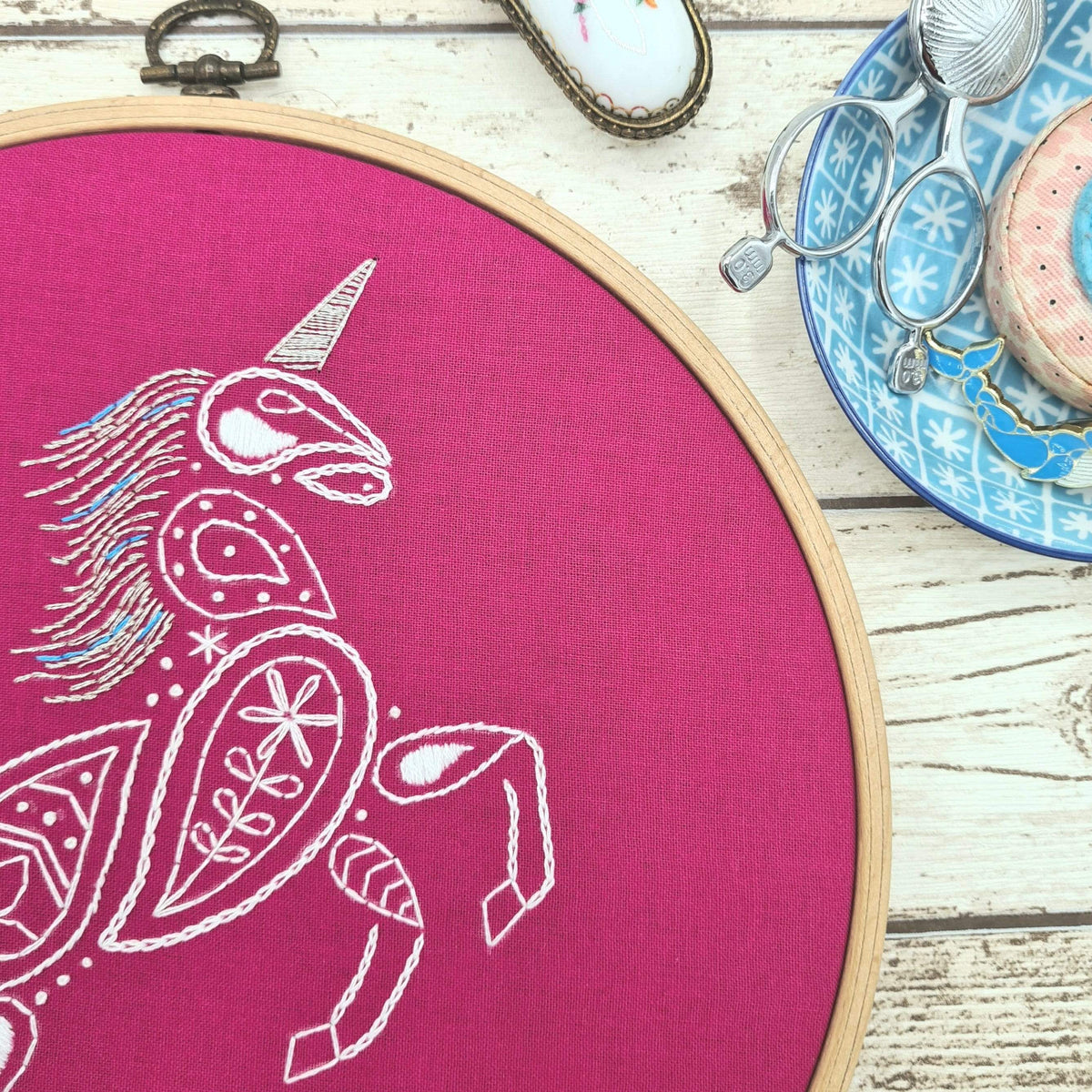 Paraffle Embroidery Pattern Unicorn Embroidery Pattern