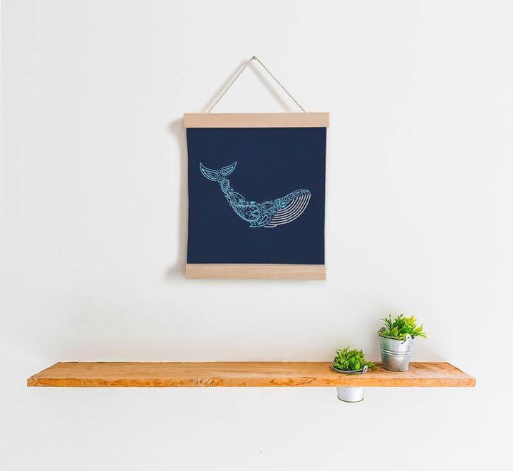 Paraffle Embroidery Banner Embroidery kit Whale Banner Embroidery Kit