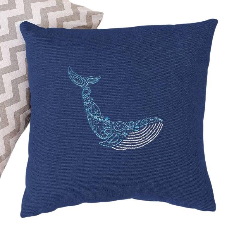 Paraffle Embroidery Cushion Embroidery Kit Whale Cushion Kit & Pattern