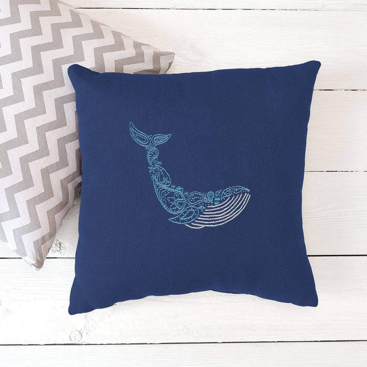 Paraffle Embroidery Cushion Embroidery Kit Whale Cushion Kit & Pattern