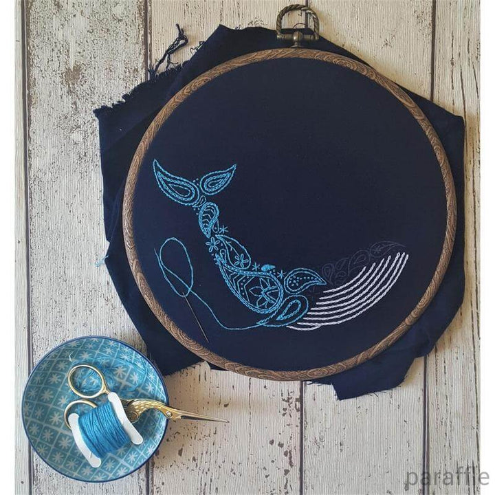 Paraffle Embroidery Pattern Whale Embroidery Pattern