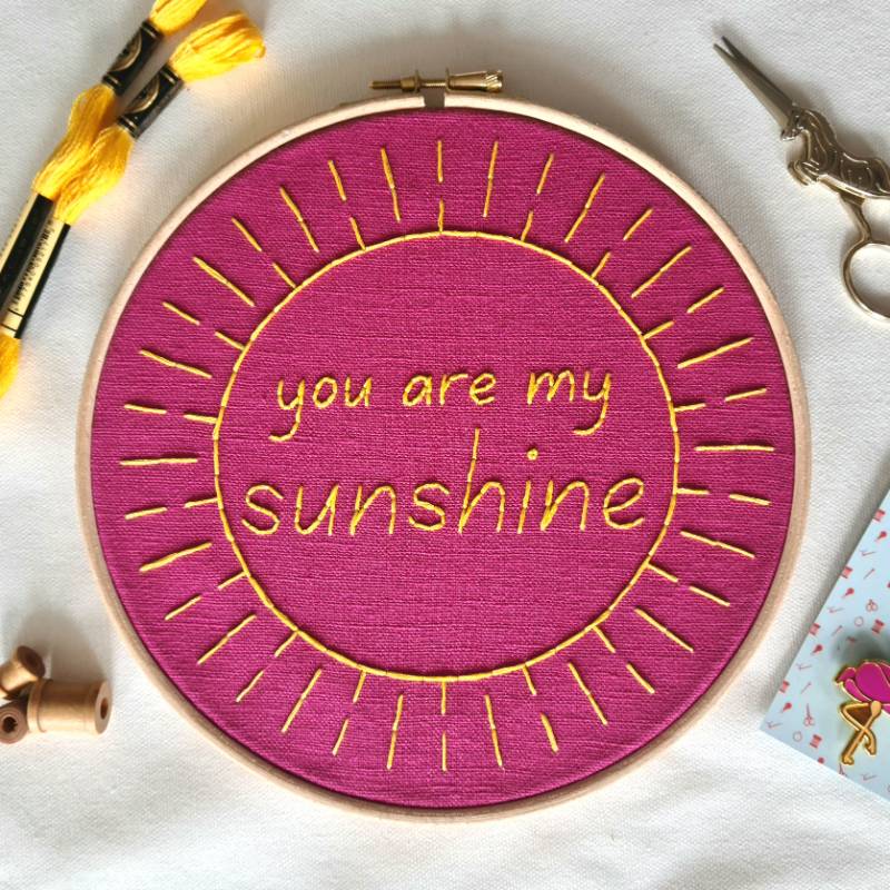 You Are My Sunshine Embroidery Kit