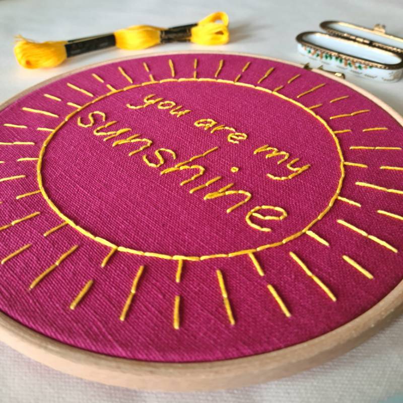 You Are My Sunshine Embroidery Kit