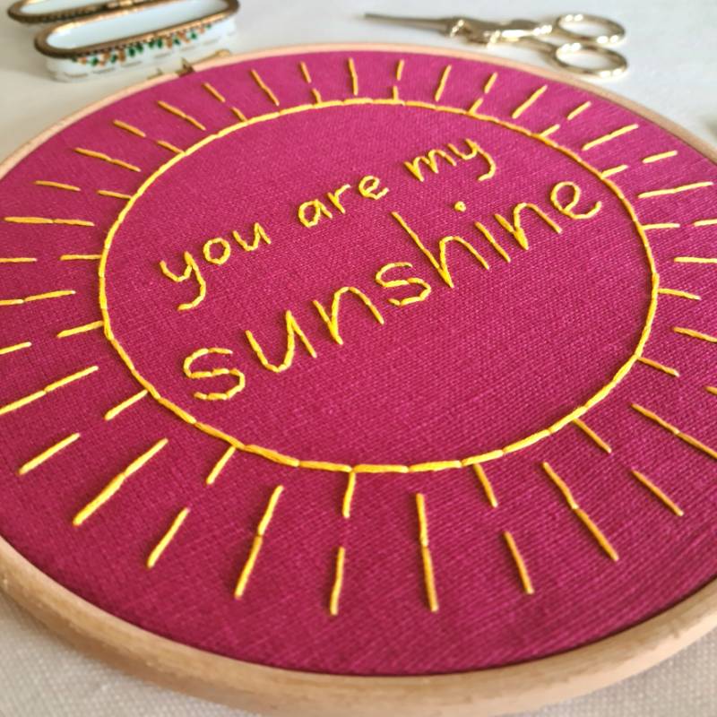 You Are My Sunshine Embroidery Kit