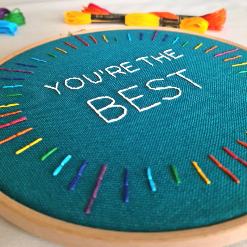 You're the Best Embroidery Kit